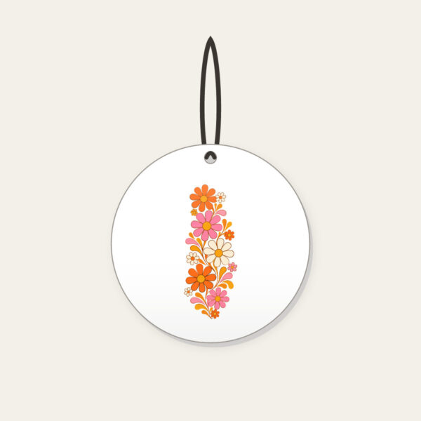 Product image Retro Daisy Rows in Orange and Pink Ceramic Ornament