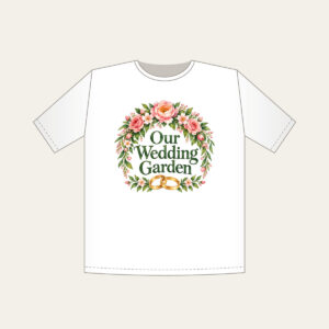 Our Wedding Garden T-Shirt in white