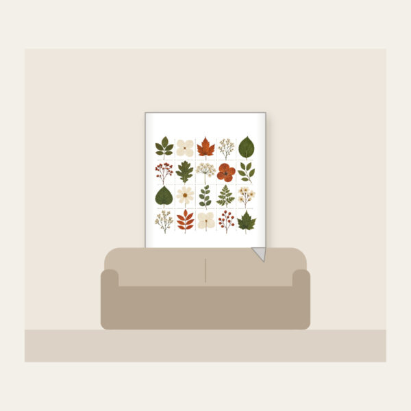 Product image Pressed Leaf Specimen Grid Fleece Blanket