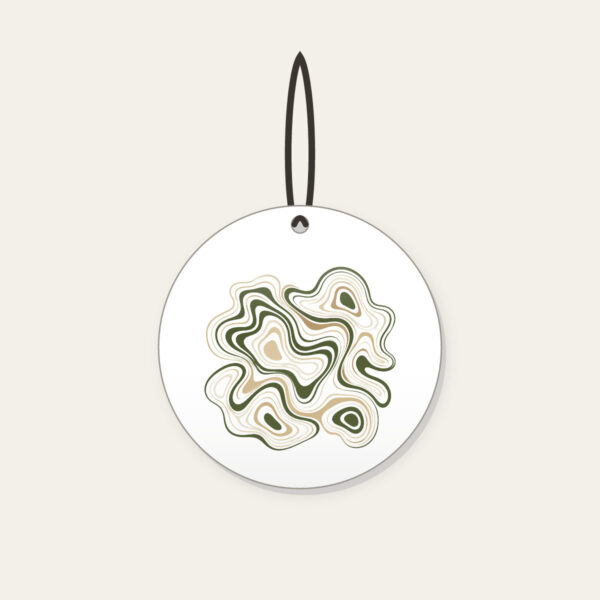 Product image Moss and Sand Contour Lines Ceramic Ornament