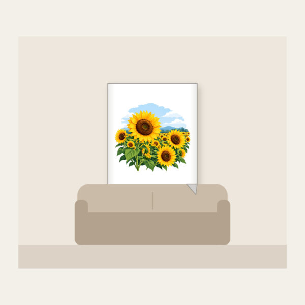 Product image Sunflower Field Under a Pale Sky Fleece Blanket
