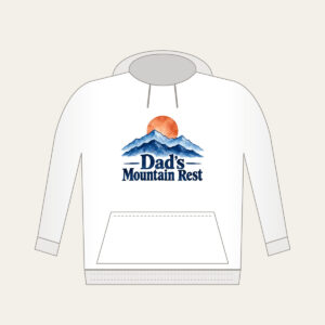 Dad's Mountain Rest Hoodie in white