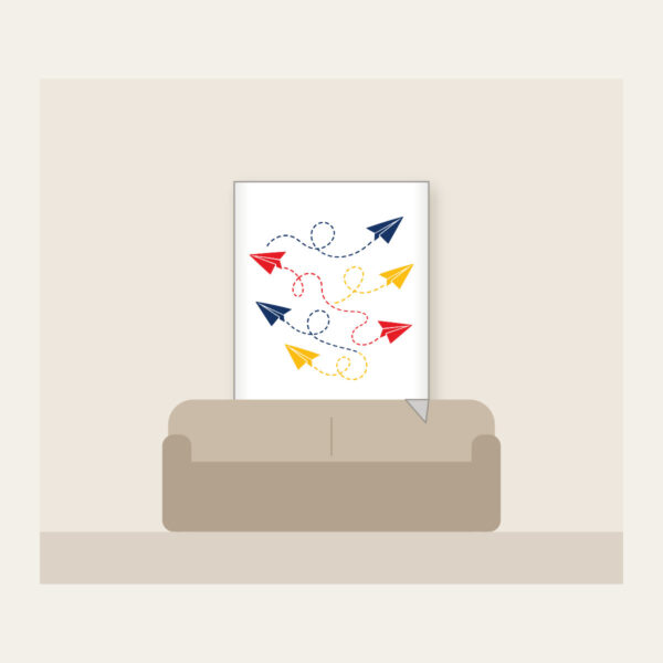 Product image Paper Planes and Dotted Flight Paths Fleece Blanket