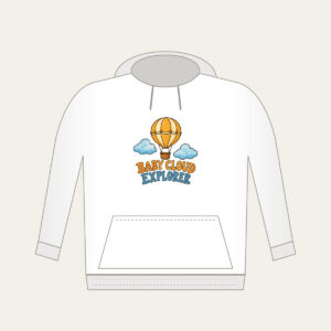 BABY CLOUD EXPLORER Hoodie in white