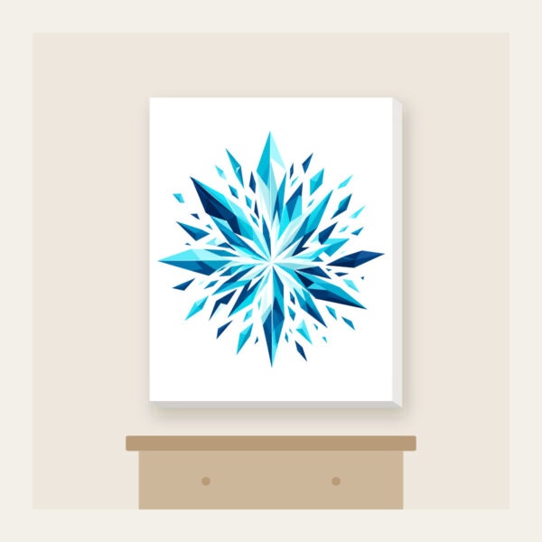 Product image Aqua Shards Bursting into Navy Canvas Print