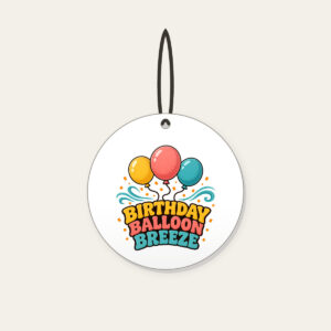 BIRTHDAY BALLOON BREEZE Ceramic Ornament in white
