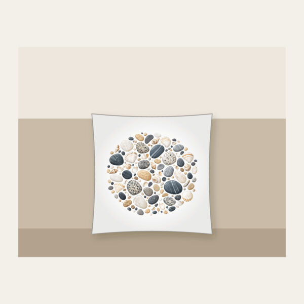 Product image Beach Pebbles and Tiny Shells Pillow