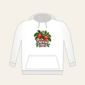 Grandpa's Orchard Stroll Hoodie in white