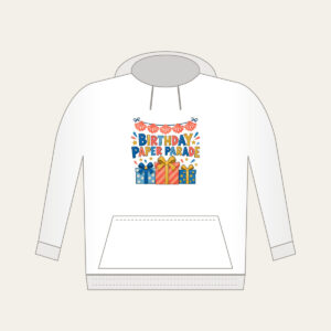 BIRTHDAY PAPER PARADE Hoodie in white