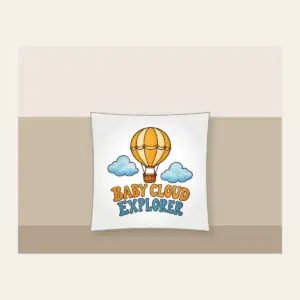 BABY CLOUD EXPLORER Pillow in white
