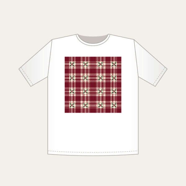 Product image Burgundy Tartan with Leaf Sprigs T-Shirt
