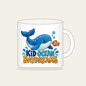 KID OCEAN DAYDREAMS Mug in white
