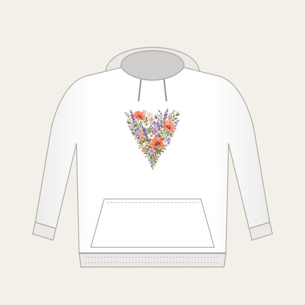 Product image Wildflower Meadow in Coral and Lilac Hoodie