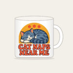 CAT NAPS NEAR ME Mug in white