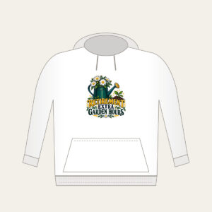RETIREMENT EXTRA GARDEN HOURS Hoodie in white