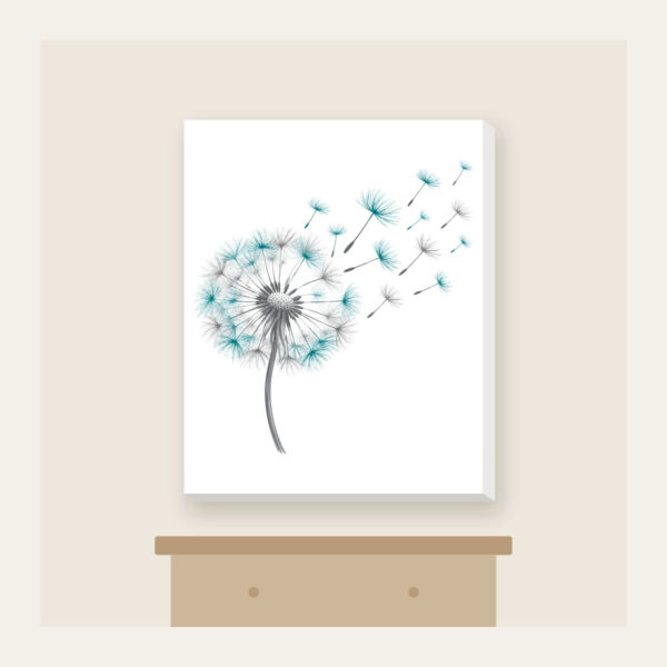 Product image Dandelion Seed Head Drifting Away Canvas Print