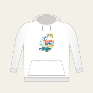 TEACHER SHARES THE SKY Hoodie in white