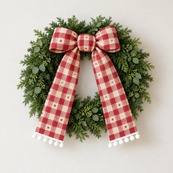 Product image Gingham Bell Door Wreath Sash