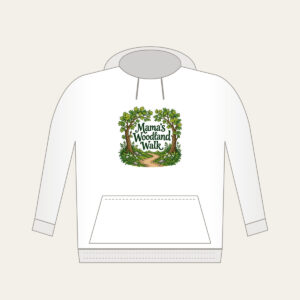 Mama's Woodland Walk Hoodie in white