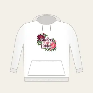 Mother's Day Garden Hoodie in white