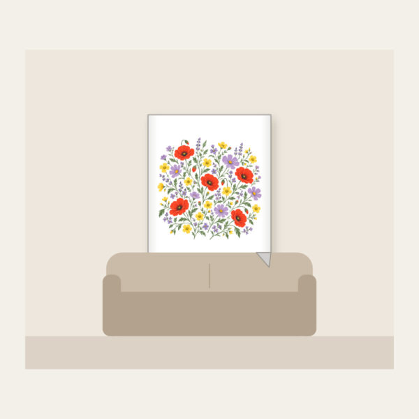 Product image Wildflower Scatter on Sage Fleece Blanket