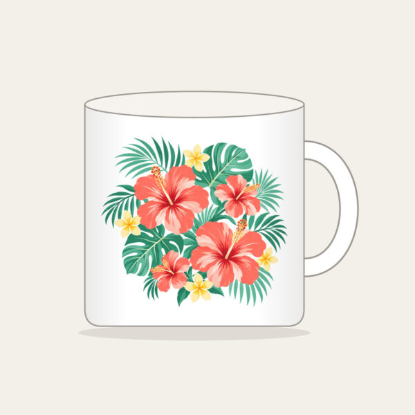 Product image Coral Hibiscus Palm Sorbet Pattern Mug
