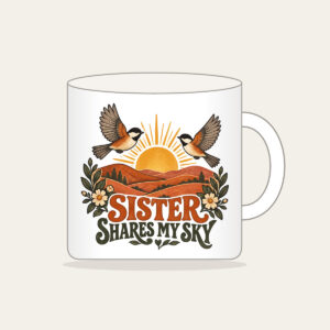 SISTER SHARES MY SKY Mug in white