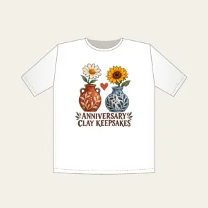 ANNIVERSARY CLAY KEEPSAKES T-Shirt in white