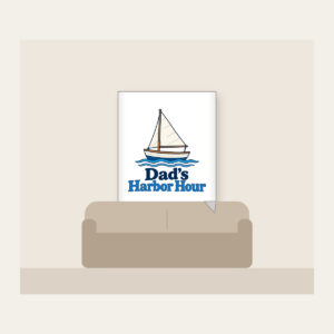 Dad's Harbor Hour Fleece Blanket in white