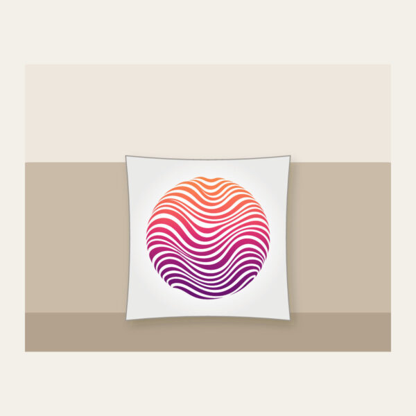 Product image Sunset Ripples from Coral to Plum Pillow
