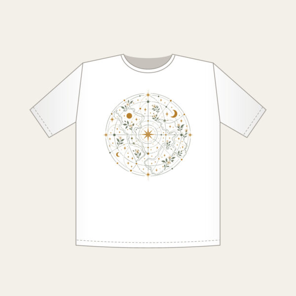 Product image Map Lines with Blooms and Stars T-Shirt
