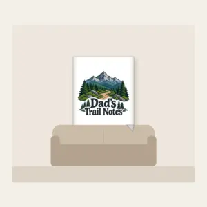 Dad's Trail Notes Fleece Blanket in white