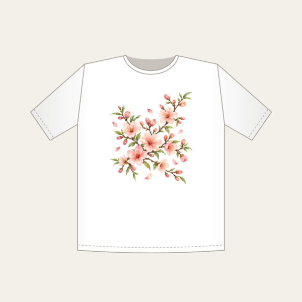 Product image Peach Blossom Branches on Cream T-Shirt