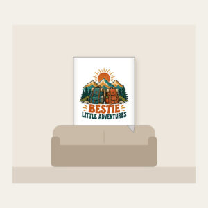 BESTIE LITTLE ADVENTURES Fleece Blanket in white