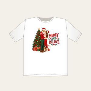Merry And In Love T-Shirt in white
