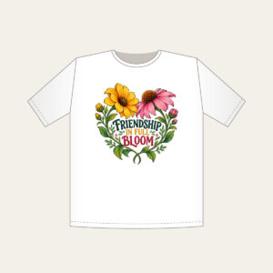 FRIENDSHIP IN FULL BLOOM T-Shirt in white