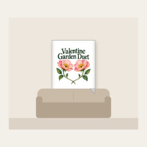 Valentine Garden Duet Fleece Blanket in white