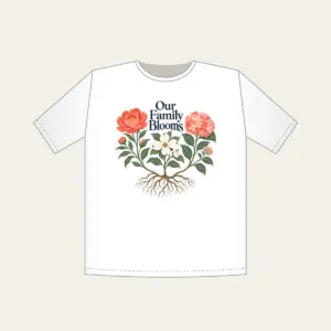 Our Family Blooms T-Shirt in white