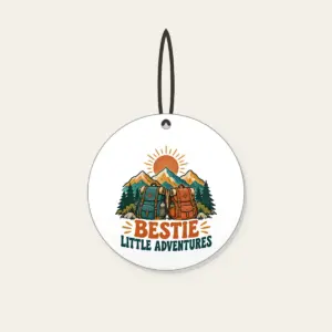 BESTIE LITTLE ADVENTURES Ceramic Ornament in white