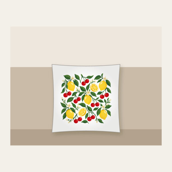 Product image Cherry and Lemon Orchard Pattern Pillow