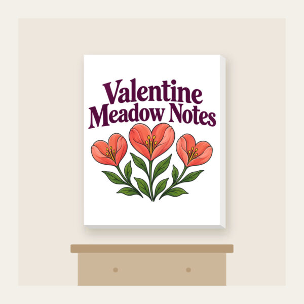 Product image Valentine Meadow Notes Canvas Print