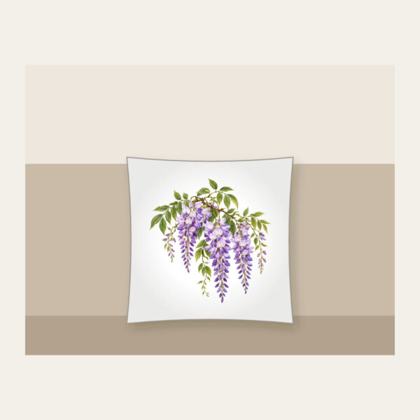 Product image Drooping Wisteria Clusters on Cream Pillow
