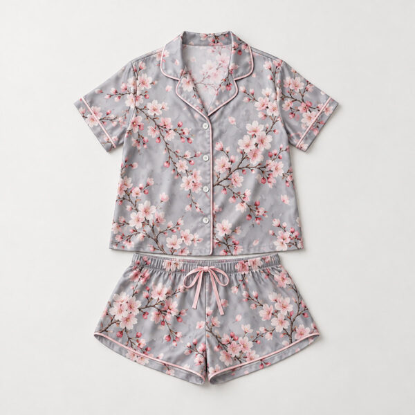 Product image Cherry Blossom Satin Short Pajama Set