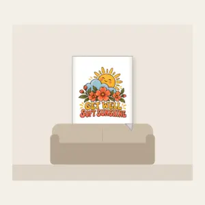 GET WELL SOFT SUNSHINE Fleece Blanket in white