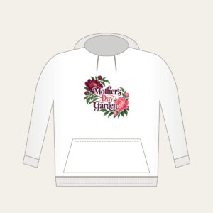 Mother's Day Garden Hoodie in white