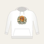 DOG MOM MEADOW Hoodie in white