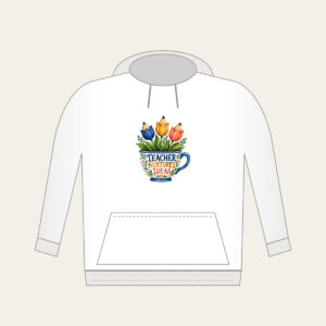TEACHER NURTURES IDEAS Hoodie in white