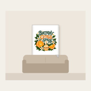 BIRTHDAY CITRUS SPARK Fleece Blanket in white