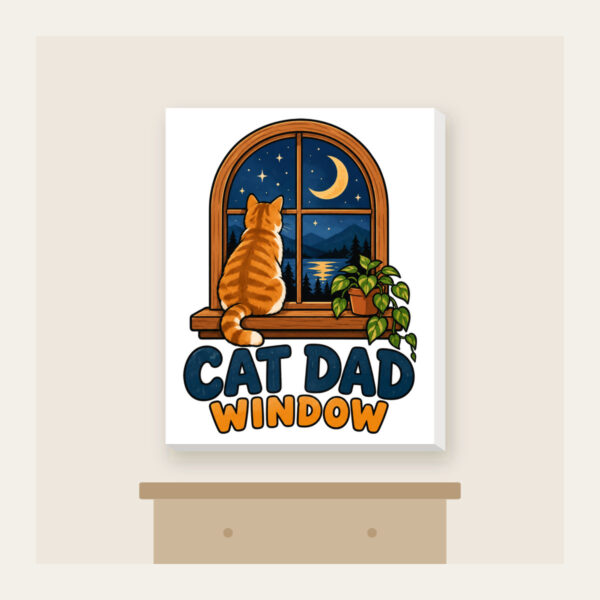 Product image Cat Dad Window Canvas Print