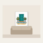 HOUSEWARMING FRESH DOORSTEP Fleece Blanket in white